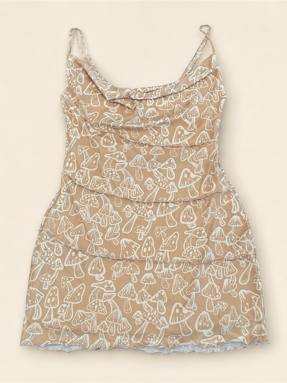 Motel Rocks Mushroom Print Mesh Dress